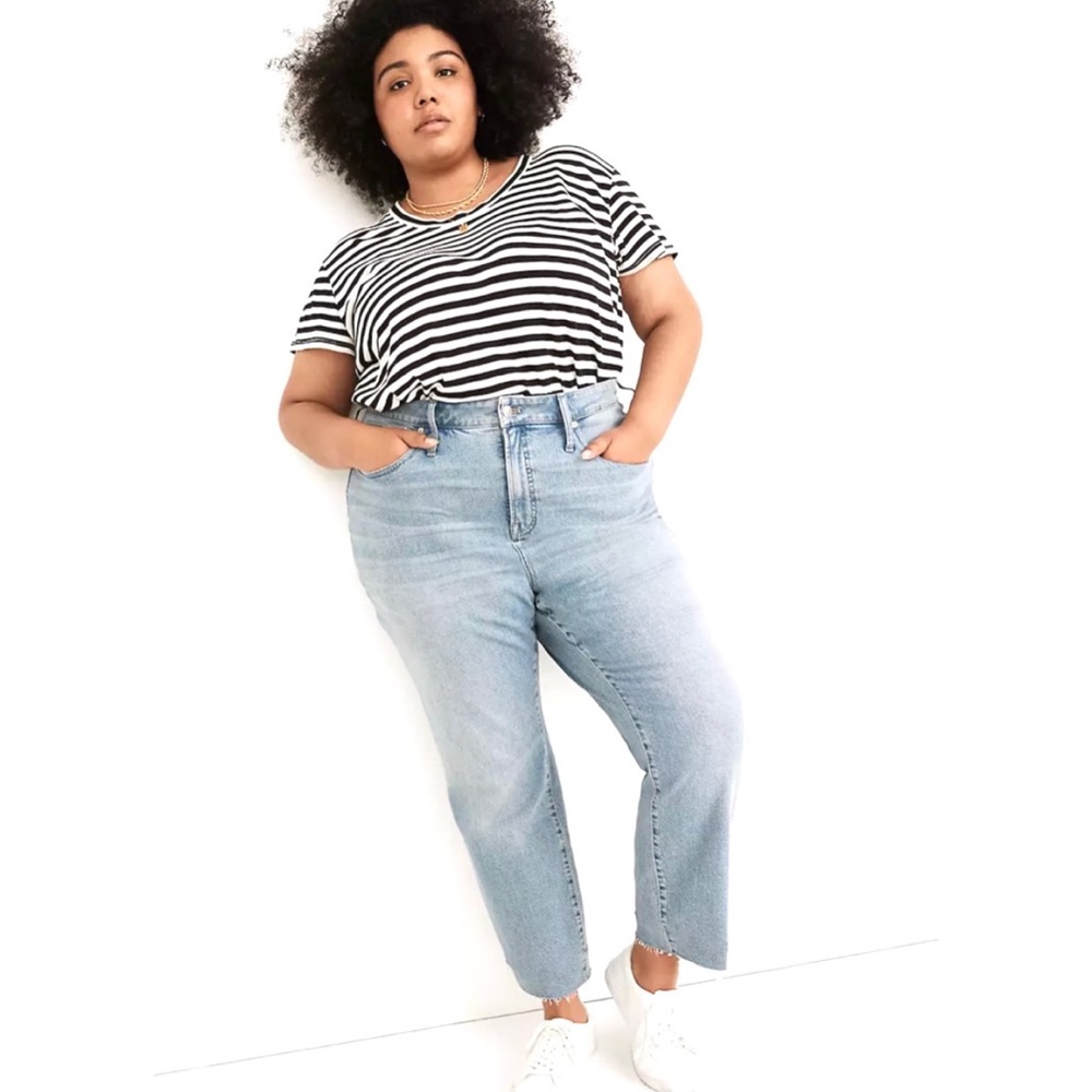 🌀 NEW MADEWELL PLUS SIZE 20W PERFECT VINTAGE HIGH RISE JEANS LIGHT RETRO WASH
